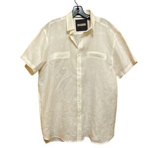 Bruno White Pure Linen Top. M